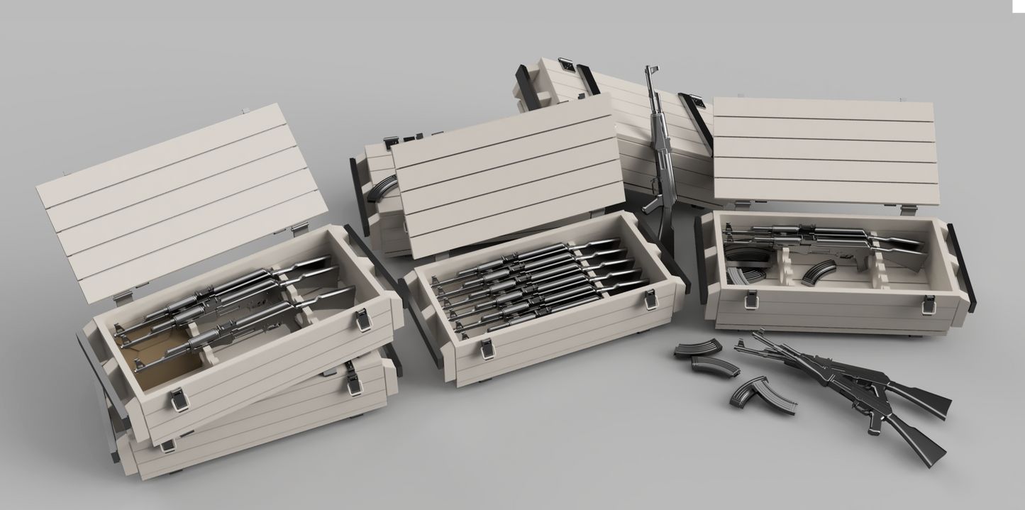 1/35 AK-47 Crates w/ Accessories