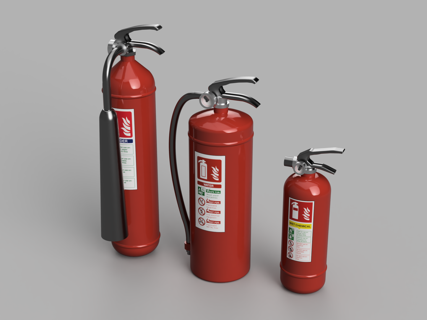 1/16 Modern Fire Extinguishers