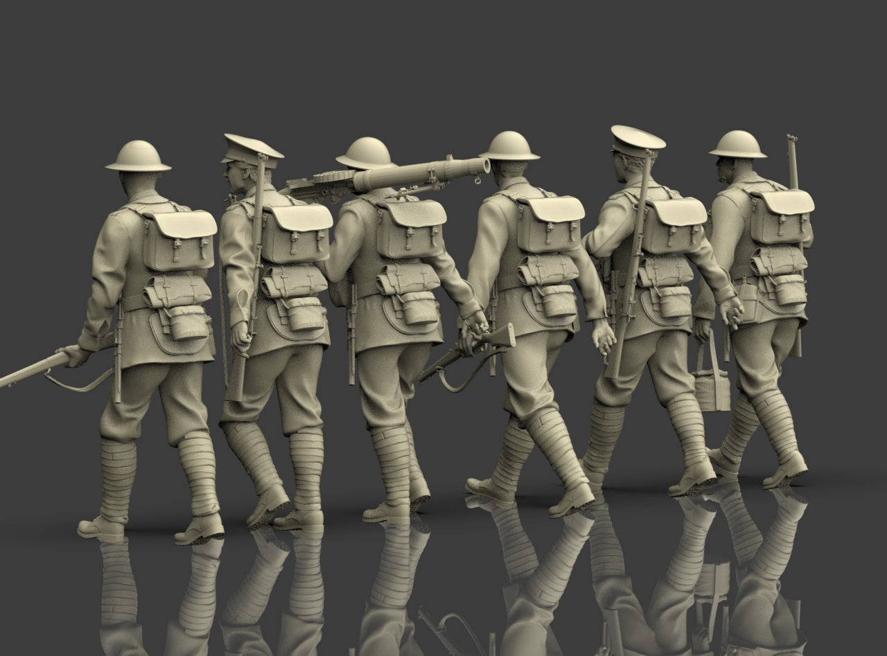 WW1 British Infantry Marching