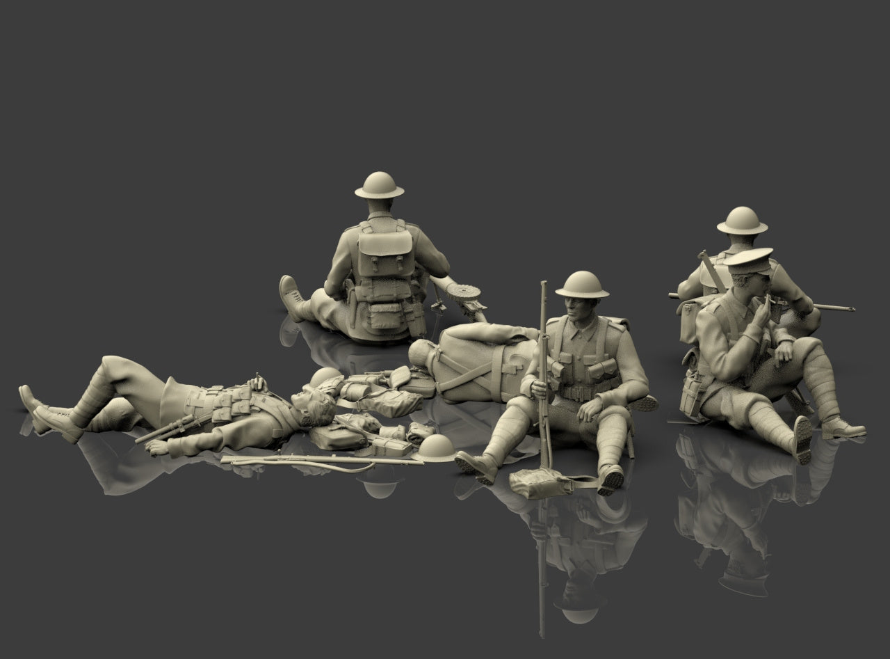 WW1 British Infantry Resting
