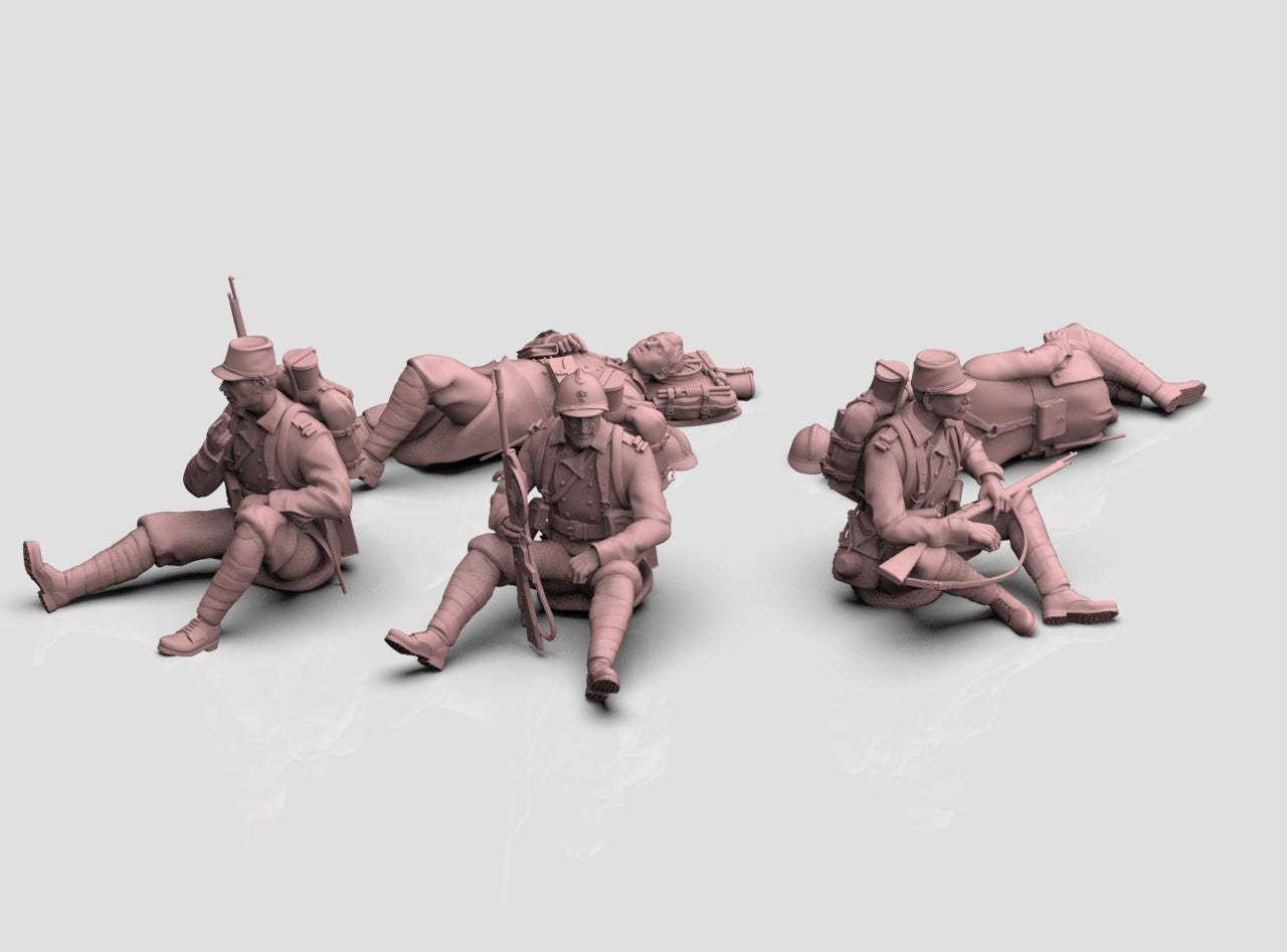 WW1 French Infantry Resting