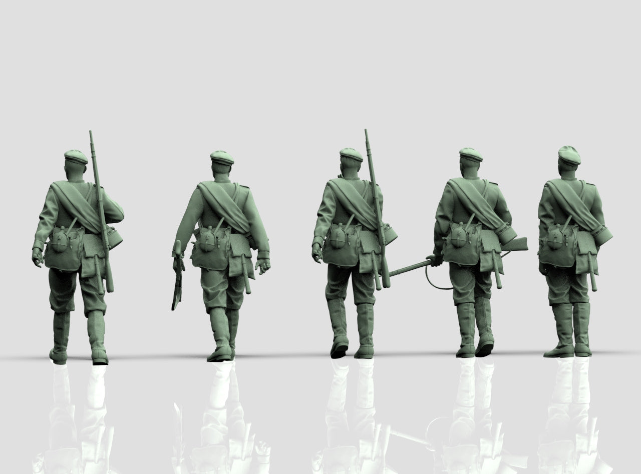 WW1 Russian Infantry Marching