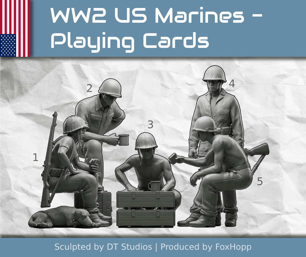 WW2 US Marines - Playing Cards