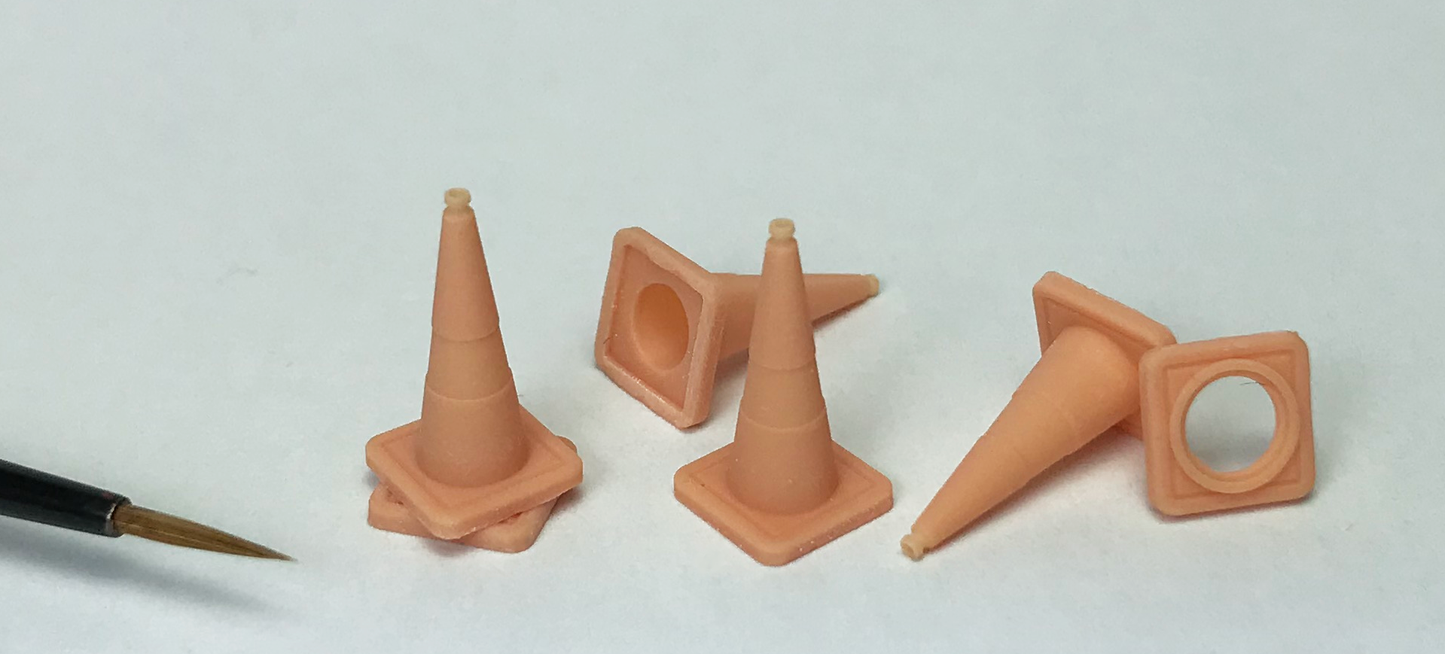 1/72 Traffic Cones and Bases