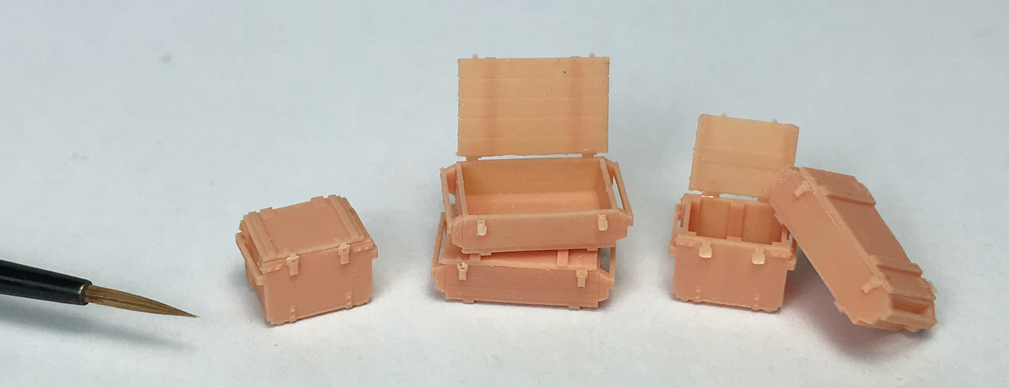 1/72 Wooden Crates x8