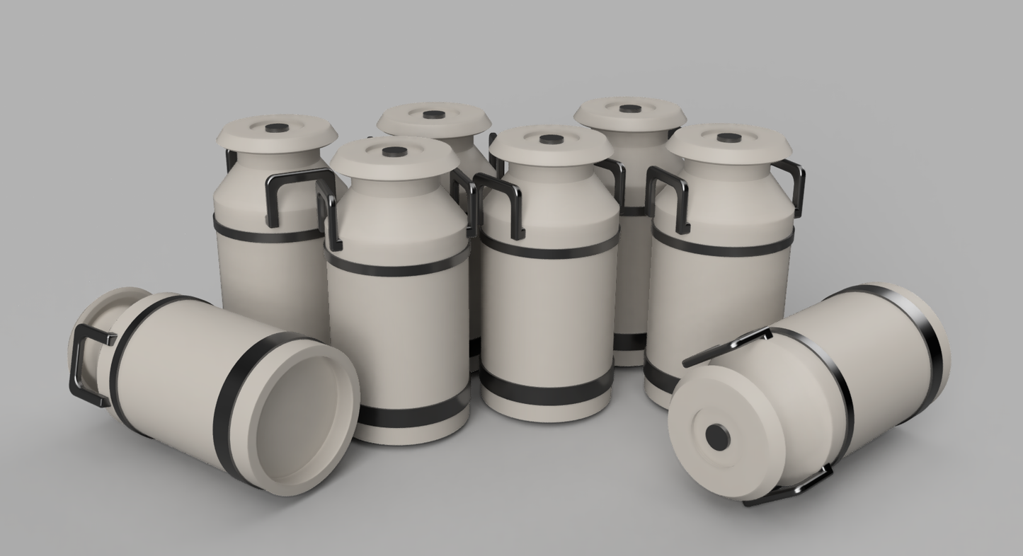 1/72 Milk Churns x10
