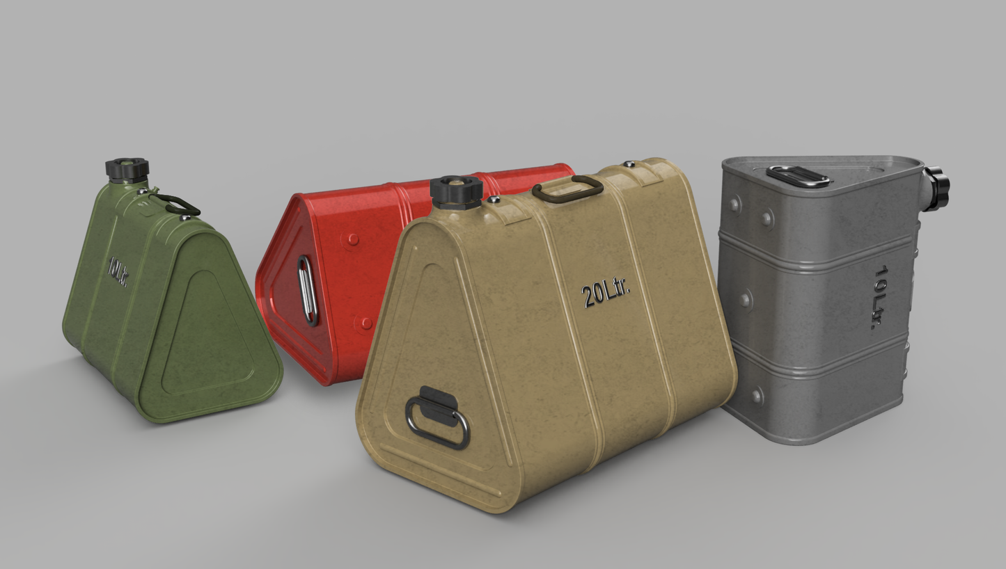 1/35 WW2 German Triangular Fuel Cans x6 – FoxHopp Models