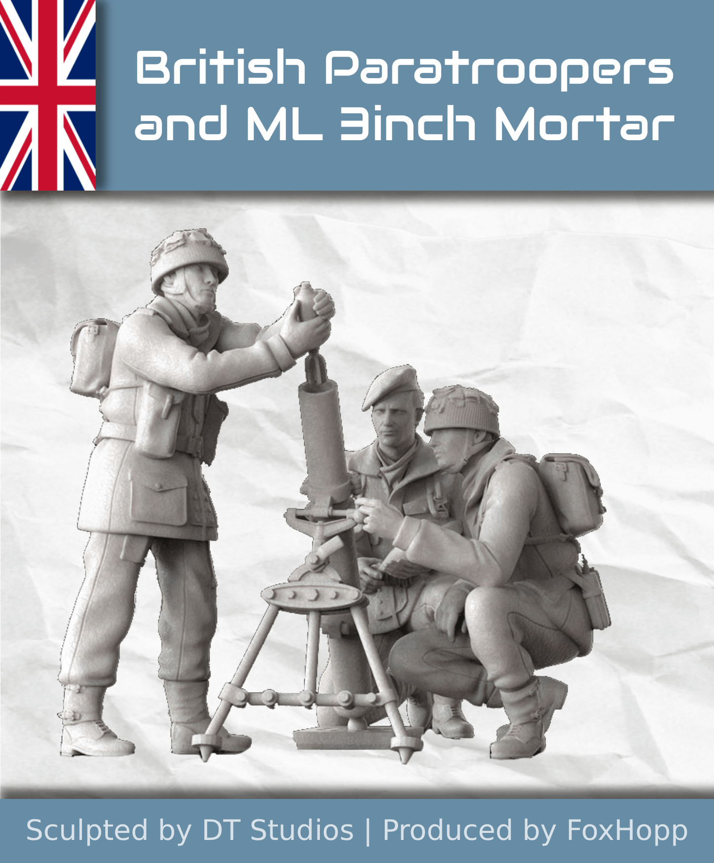 WW2 British Paratroopers and ML 3inch Mortar
