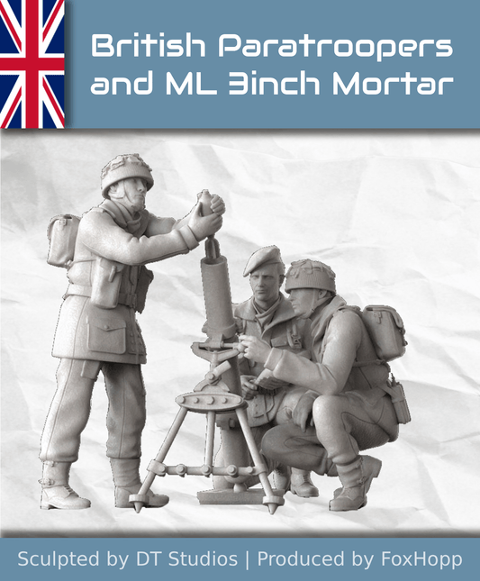 WW2 British Paratroopers and ML 3inch Mortar