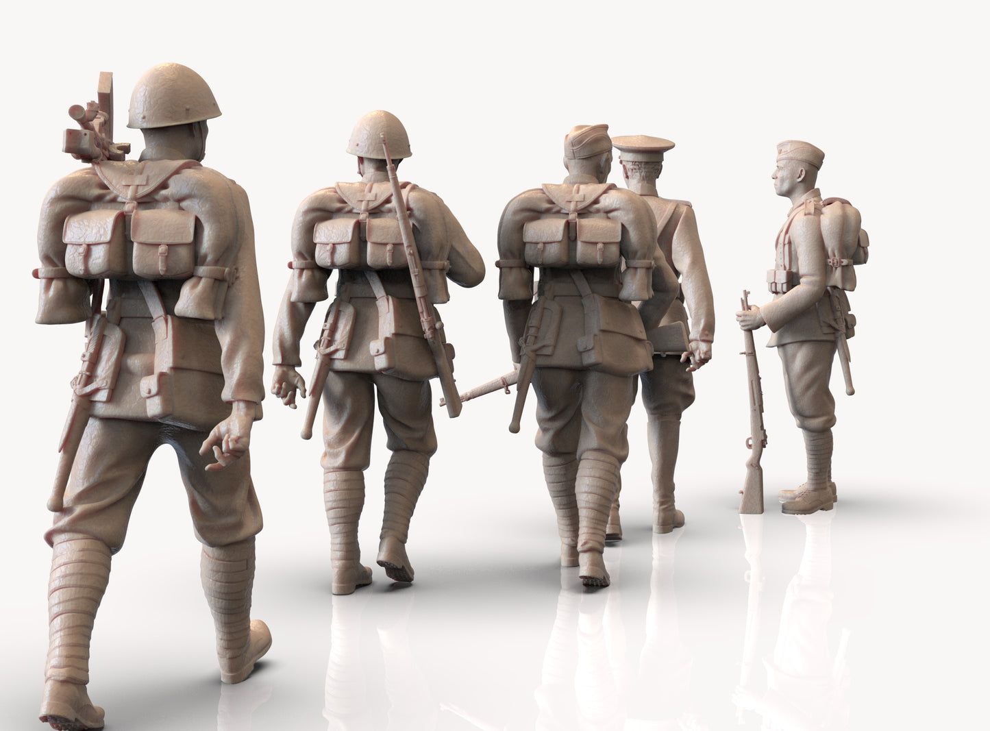 WW2 Czechoslovakian Infantry Marching