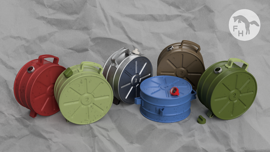 1/35 Cylindrical Metal Containers