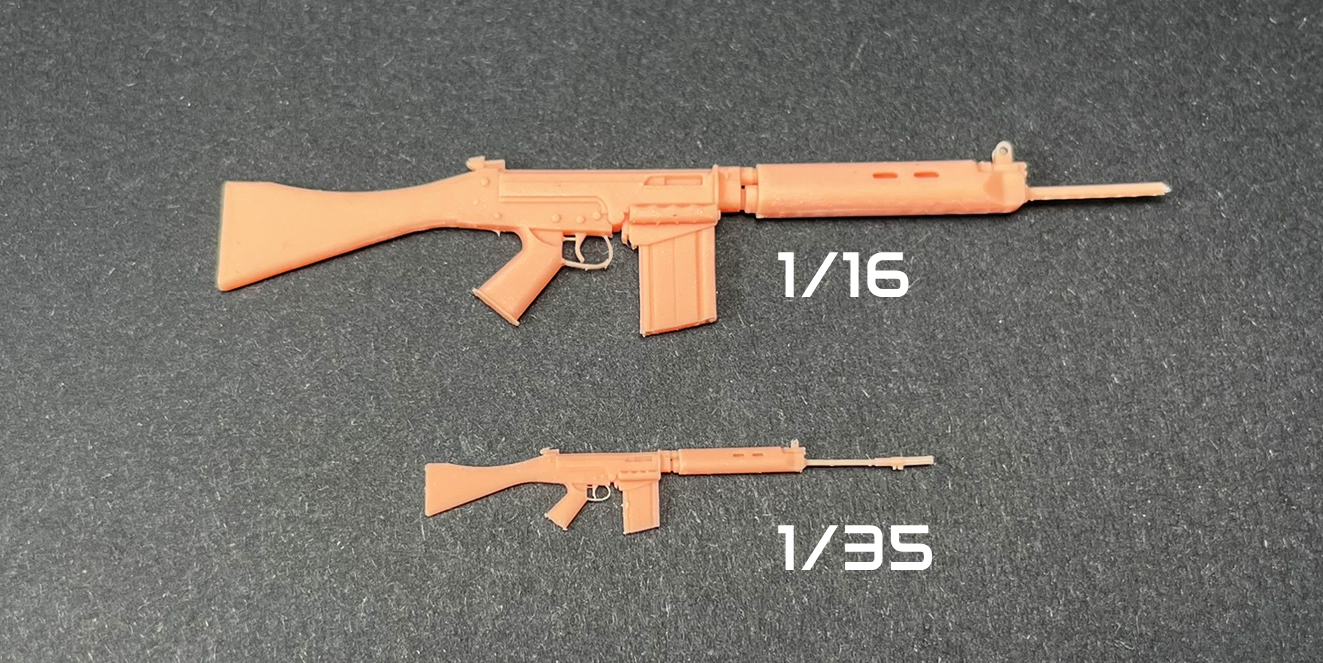 1/16 FN FAL L1A1 SLR x3