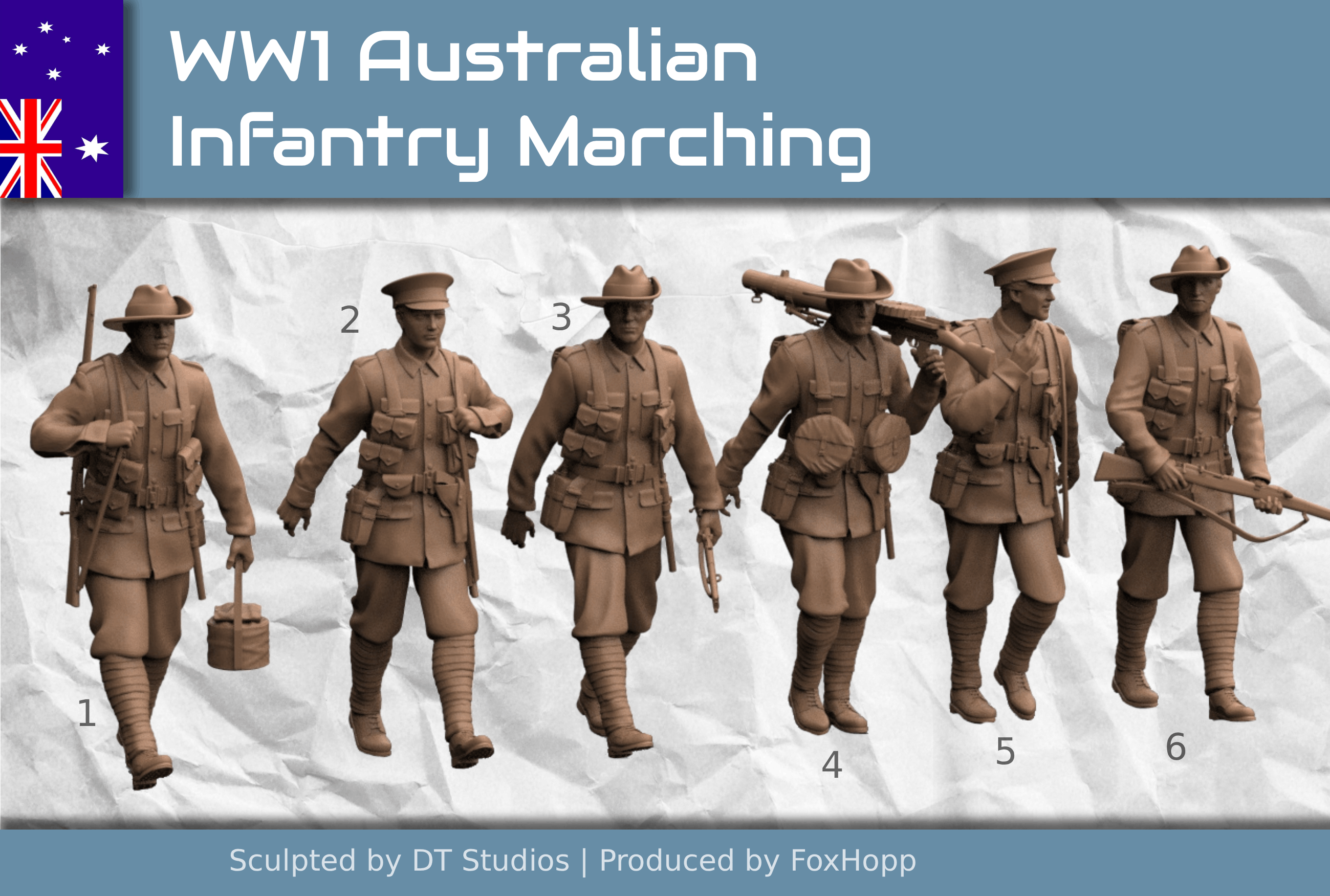 WW1 Australian Infantry Marching – FoxHopp Models