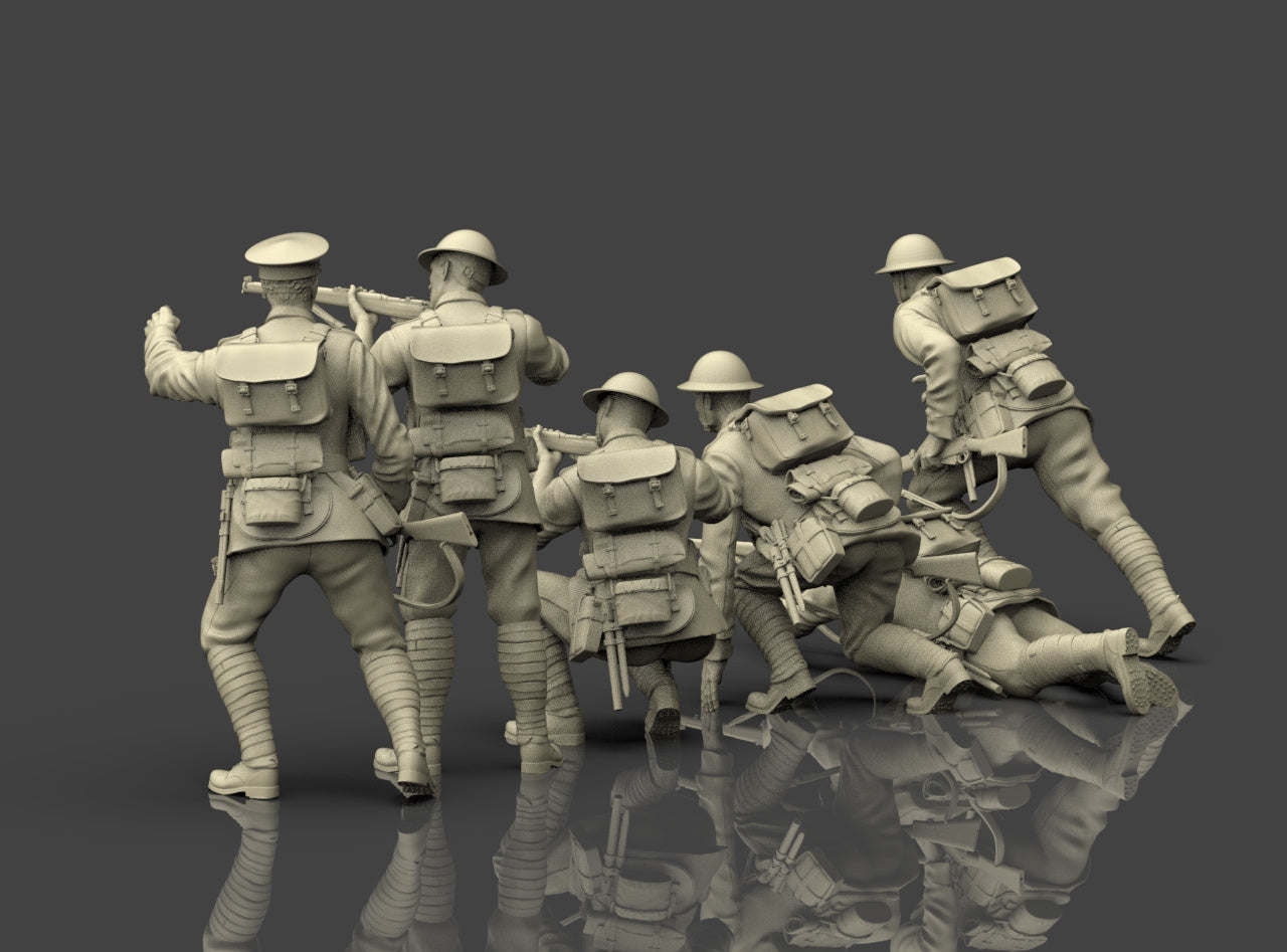 WW1 British Infantry Attacking