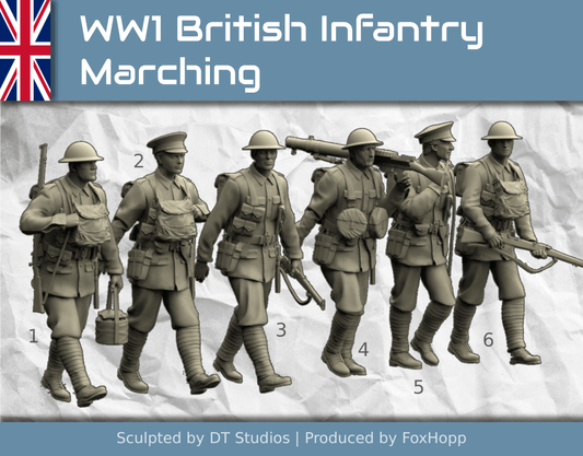 WW1 British Infantry Marching