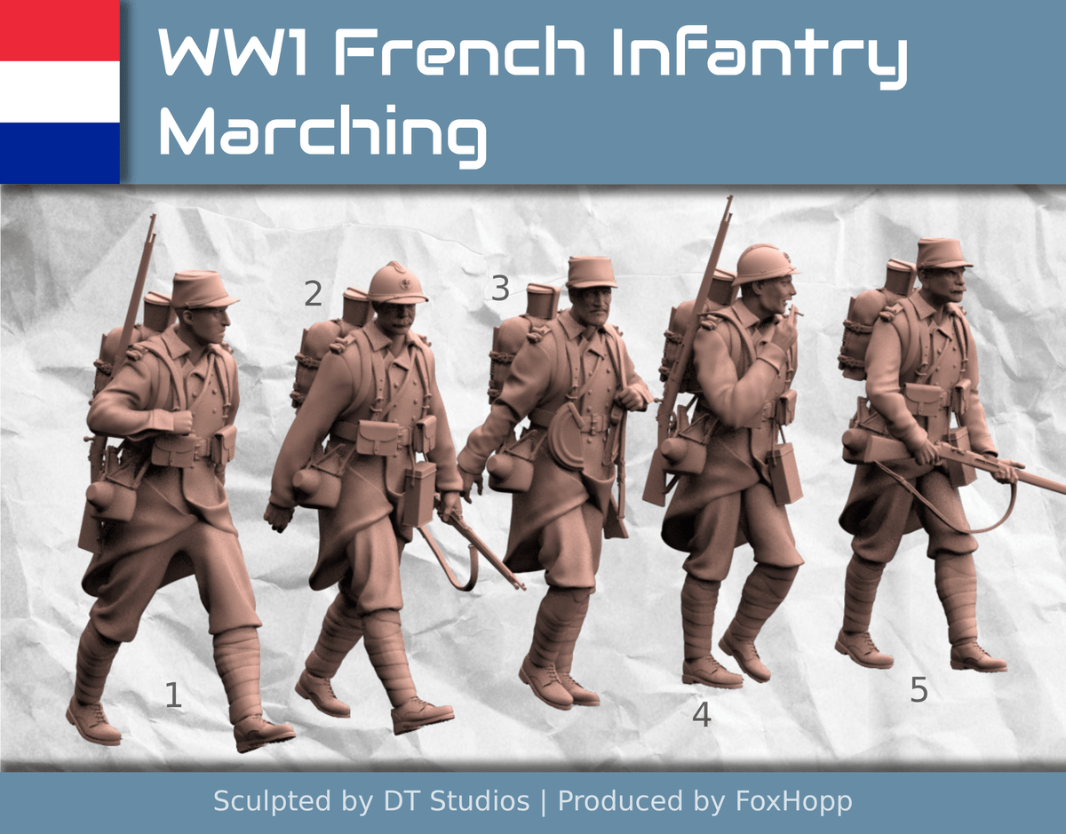 WW1 French Infantry Marching – FoxHopp Models