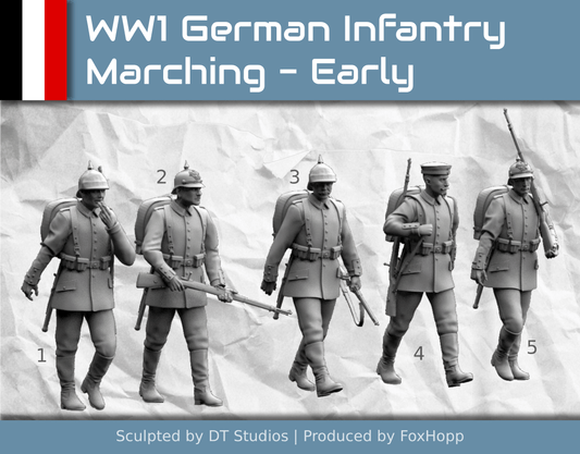 WW1 German Infantry Marching - Early