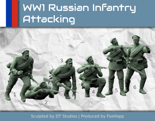 WW1 Russian Infantry Attacking