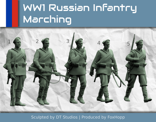 WW1 Russian Infantry Marching