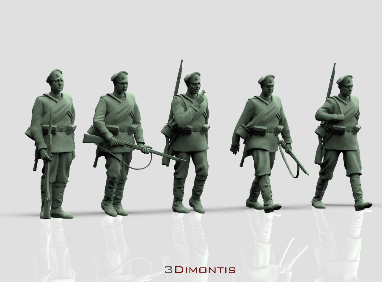 WW1 Russian Infantry Marching