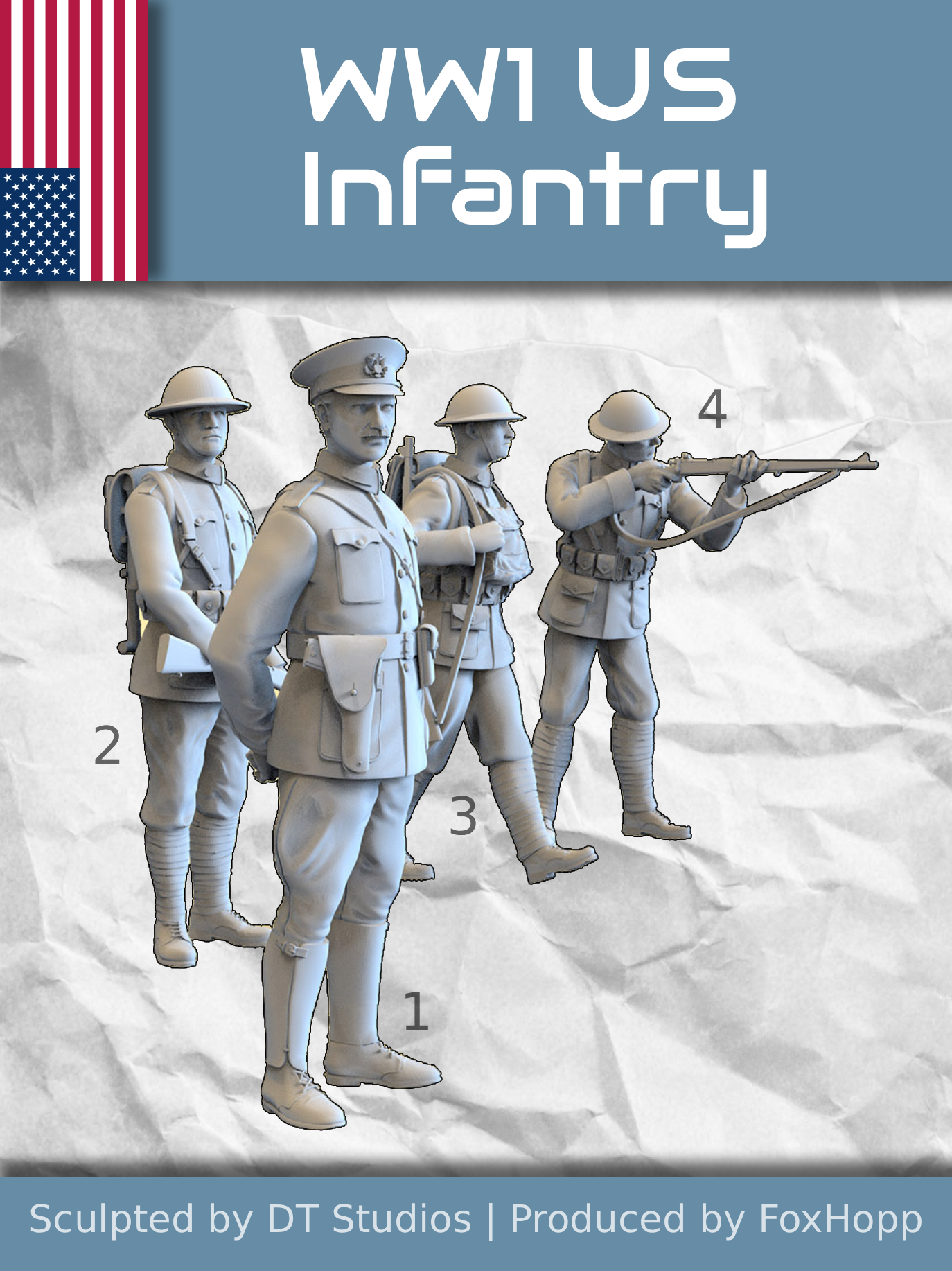 WW1 American Infantry Marching