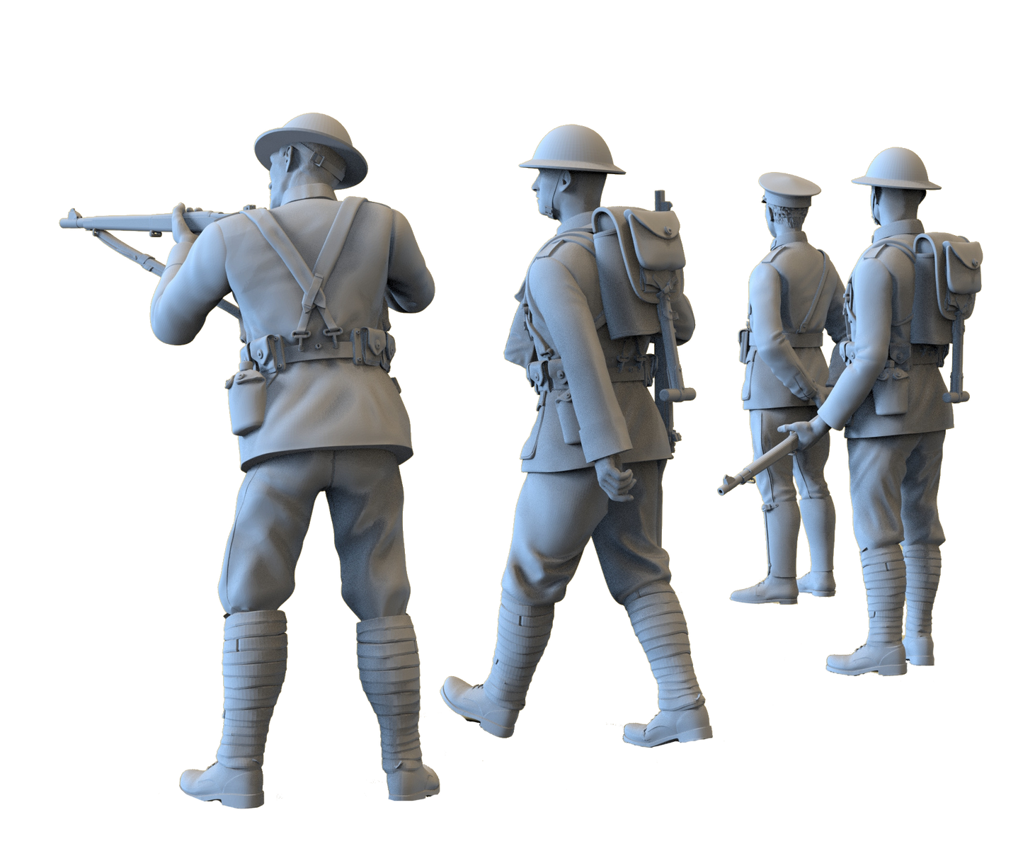 WW1 American Infantry Marching