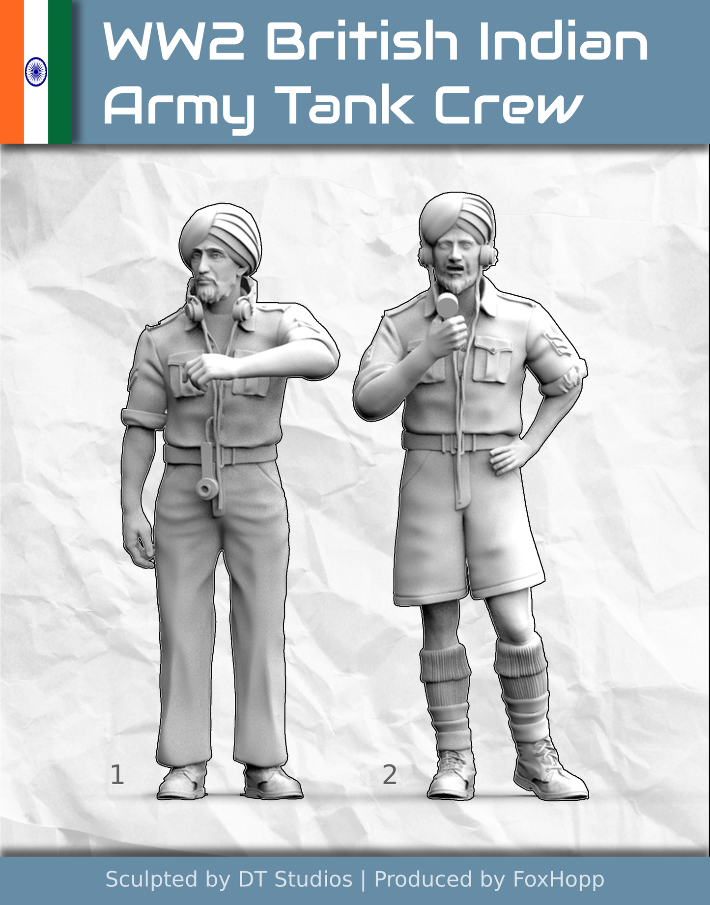 1/35 WW2 British Indian Army Tank Crew