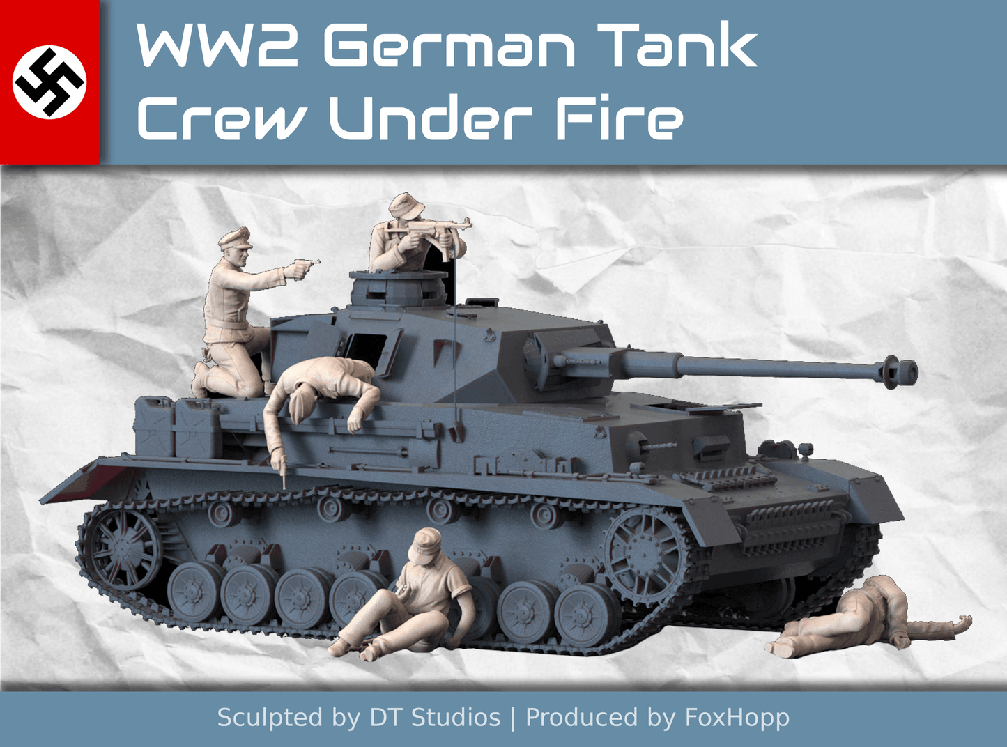WW2 German Tank Crew Under Fire