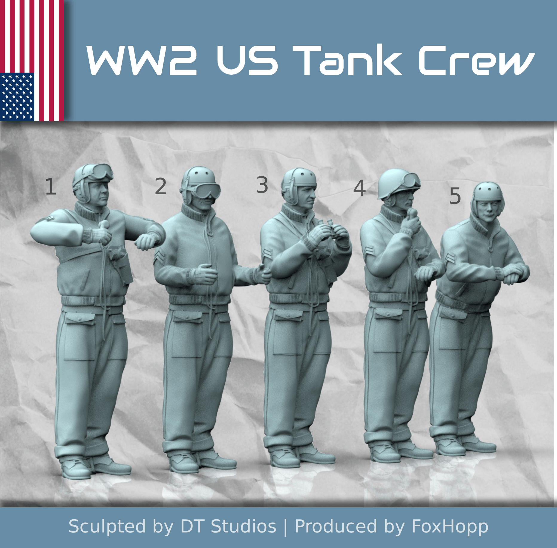 WW2 US Tank Crew – FoxHopp Models