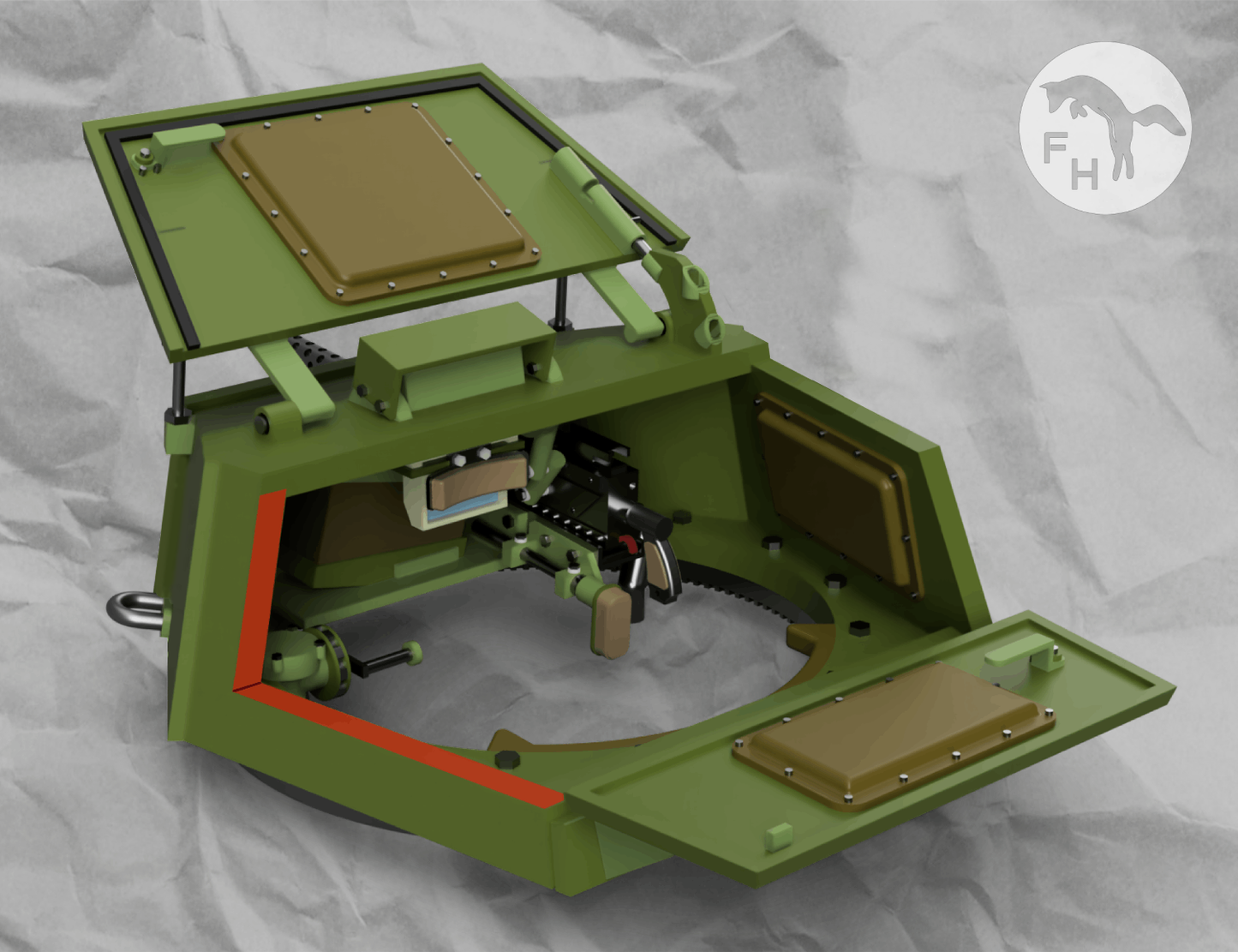 1/35 Alvis Saracen Turret w/ Interior