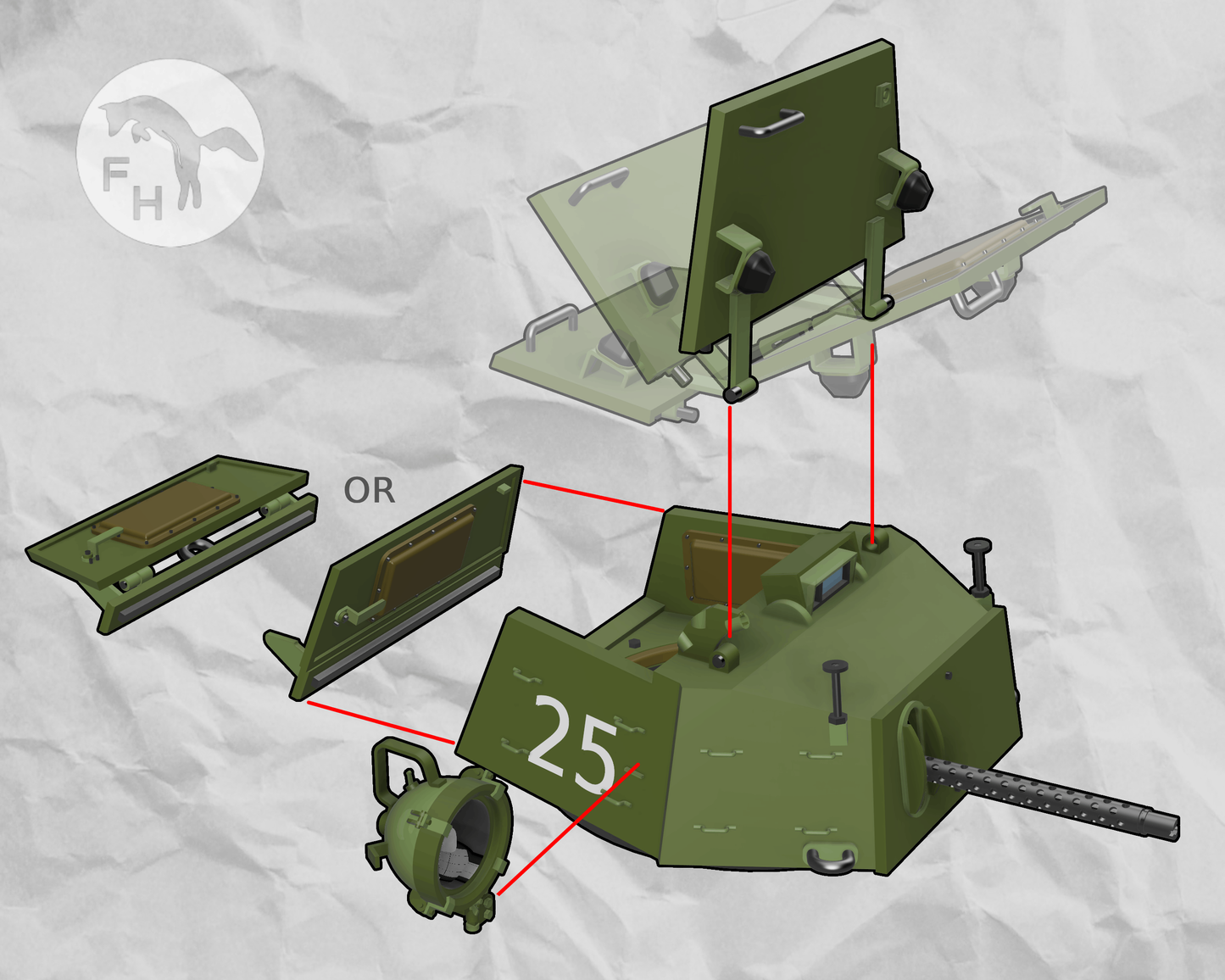 1/35 Ferret Mk2 Turret w/ Interior
