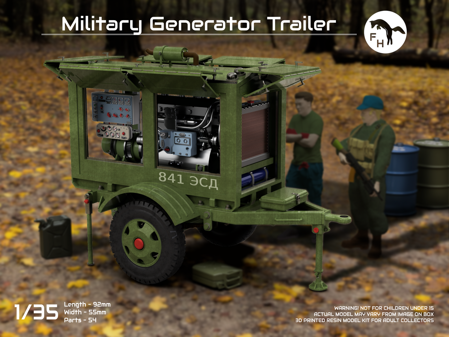 1/35 Large Military Generator Trailer