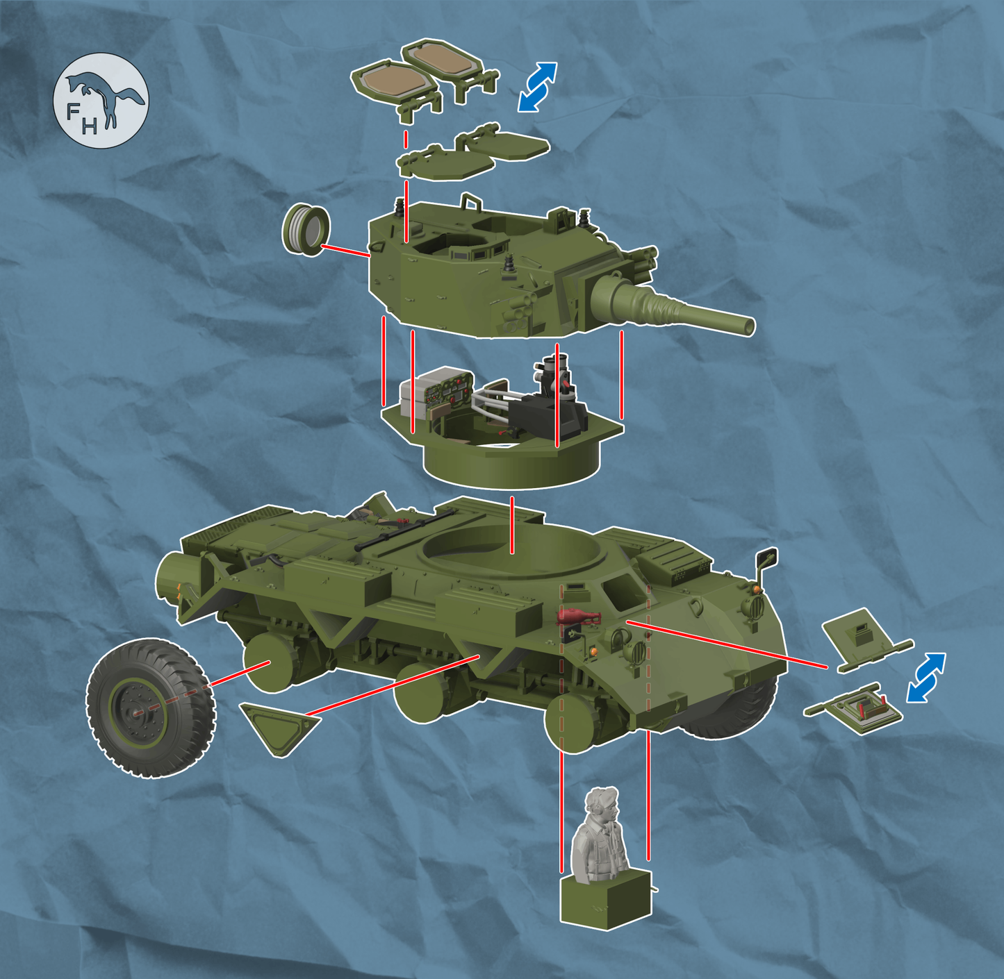 Saladin Armoured Car - Standard Kit
