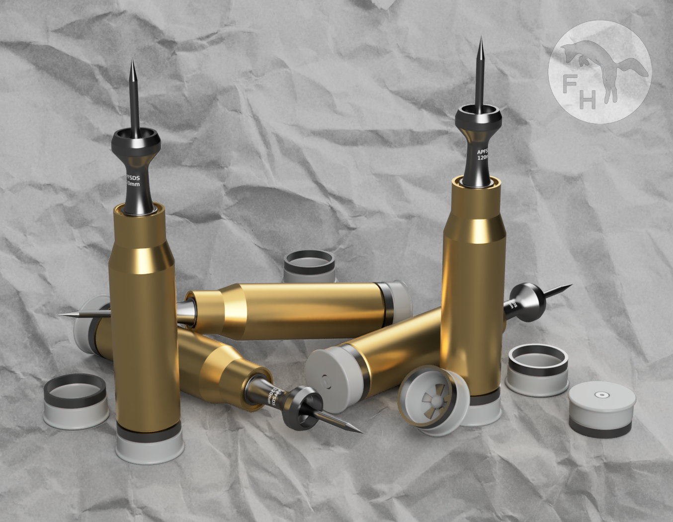 1/35 NATO APFSDS Tank Shells – FoxHopp Models