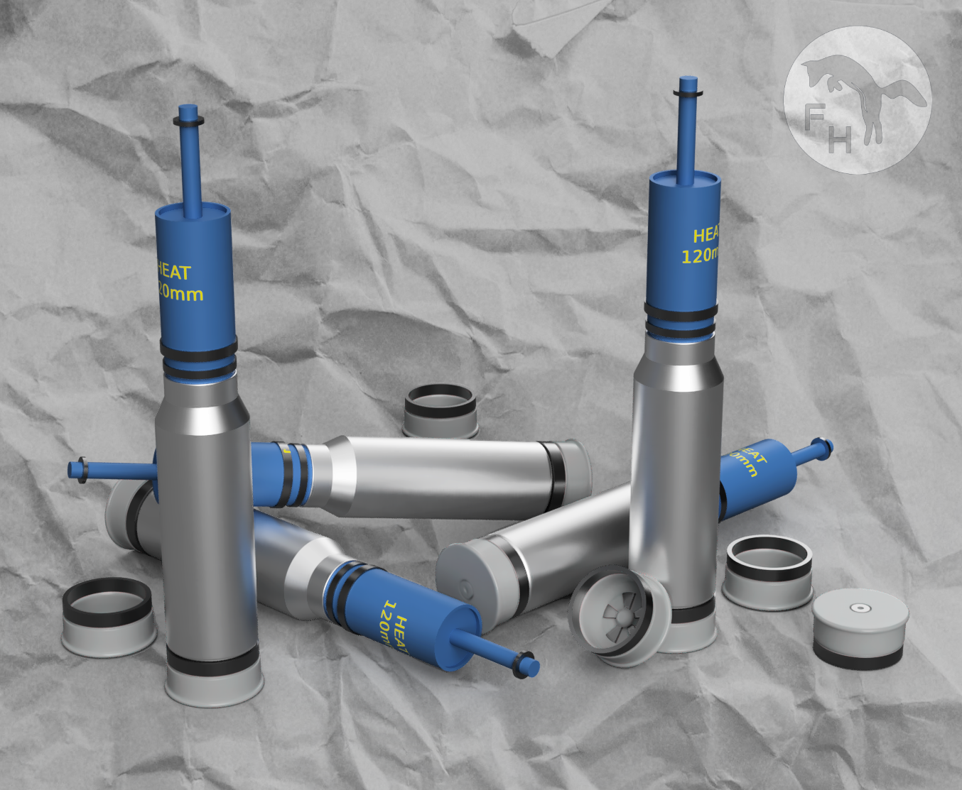 1/35 NATO 120mm HEAT Tank Shells – FoxHopp Models