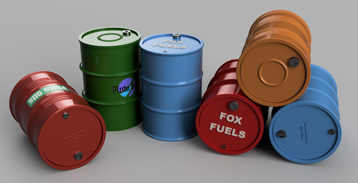 1/35 Mixed 55 Gallon Fuel Drums