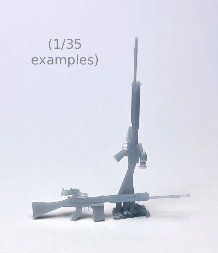 1/24 FN FAL L1A1 SLR with SUIT x2