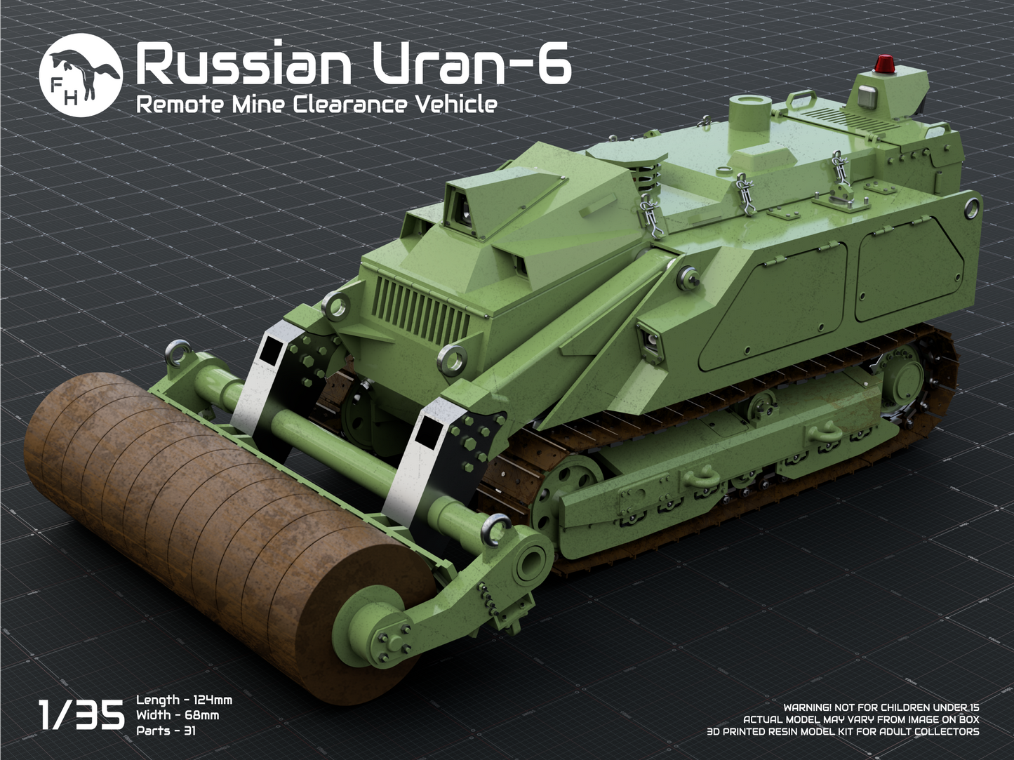 1/35 Russian Uran-6 Remote Mine Clearing Vehicle