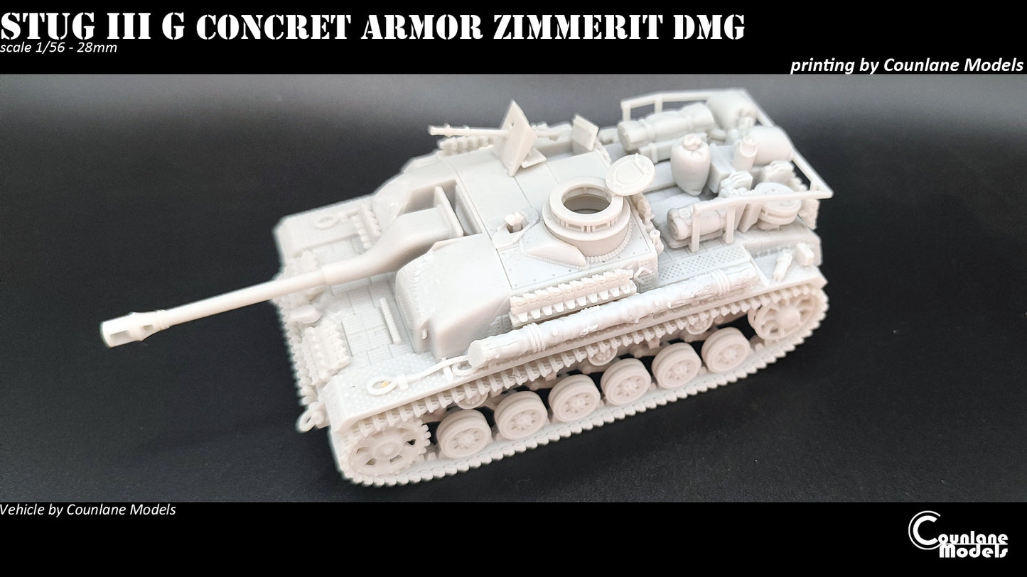 Sturmgeschutz Stug III Ausf. G w/ Concrete Armour and Zimmerit