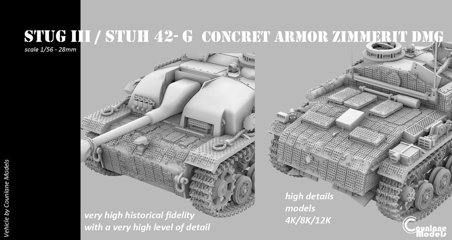 Sturmgeschutz Stug III Ausf. G w/ Concrete Armour and Zimmerit