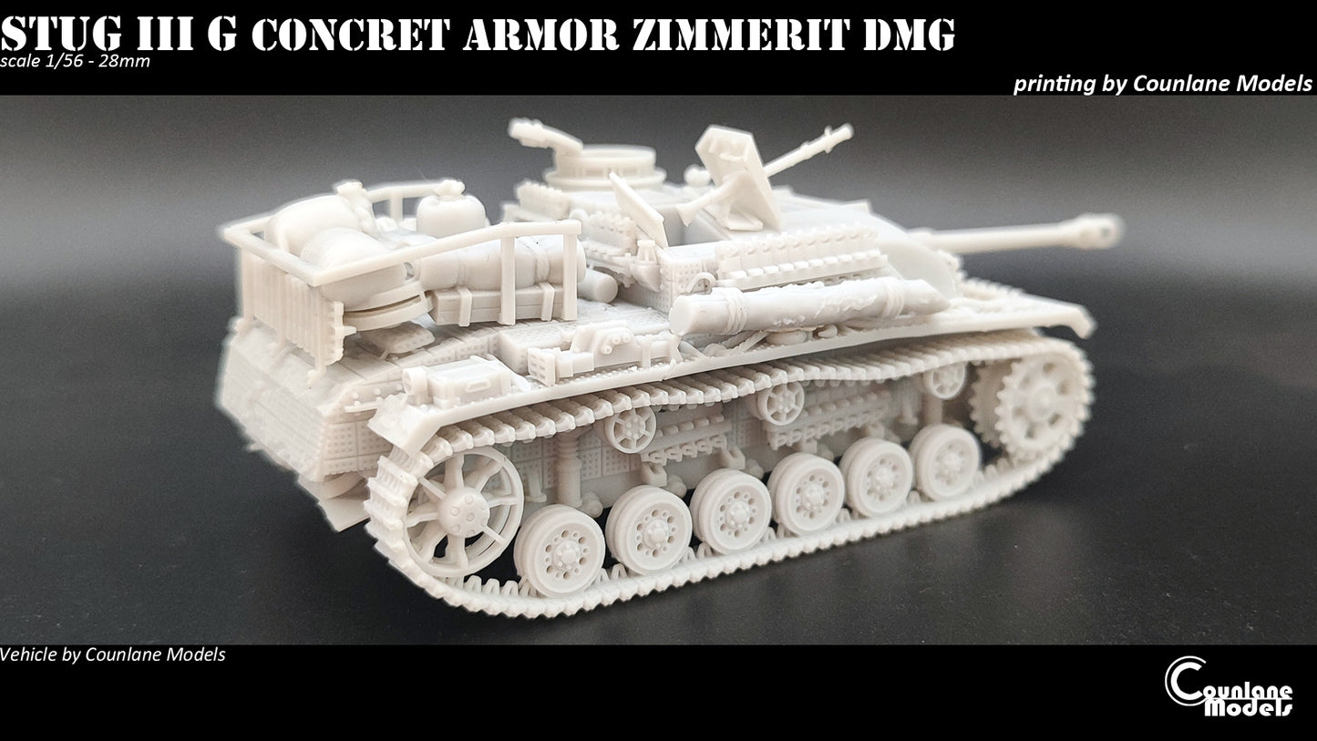 Sturmgeschutz Stug III Ausf. G w/ Concrete Armour and Zimmerit