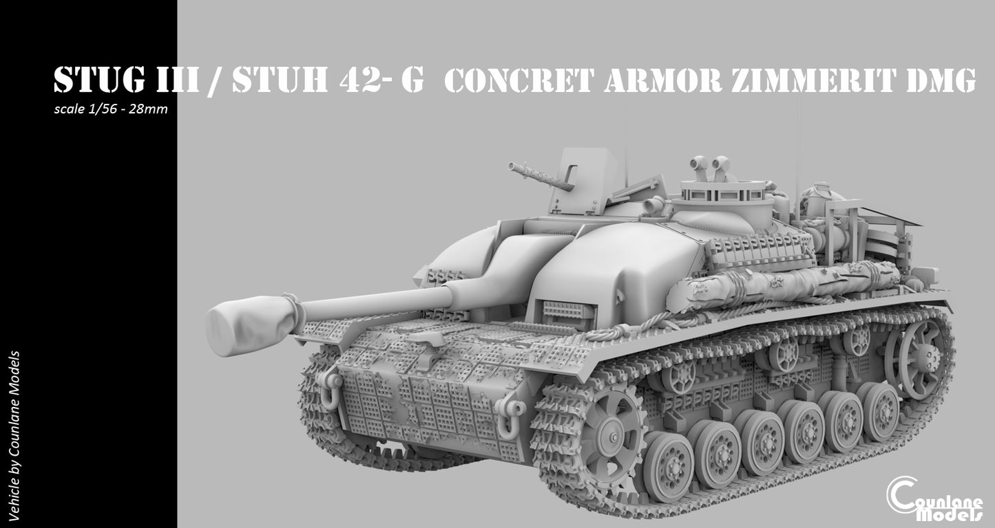 Sturmgeschutz Stug III Ausf. G w/ Concrete Armour and Zimmerit