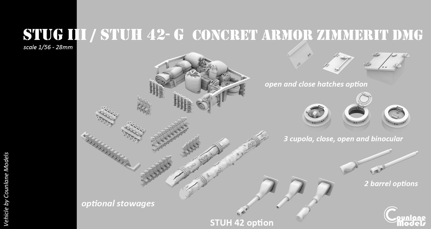Sturmgeschutz Stug III Ausf. G w/ Concrete Armour and Zimmerit